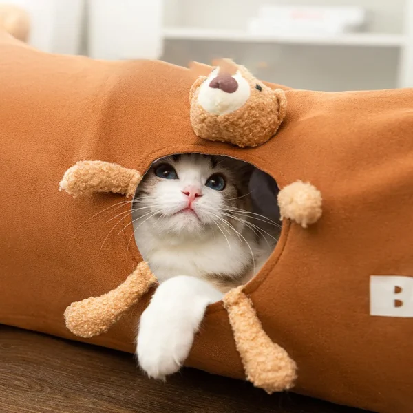 Cat Tunnel Beds Cats Puppy Bed Pet Supplies Accessory Houses and Habitats Dog Mat Accessories Kitten Goods Things House Cushions - Image 2