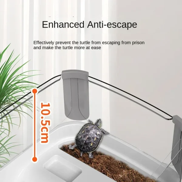 Plastic Transparency Turtle Tank House With Areas To Breed Feed Swim Bask Indoor Enclosure Water Turtles Cage Reptile Habitat - Image 3