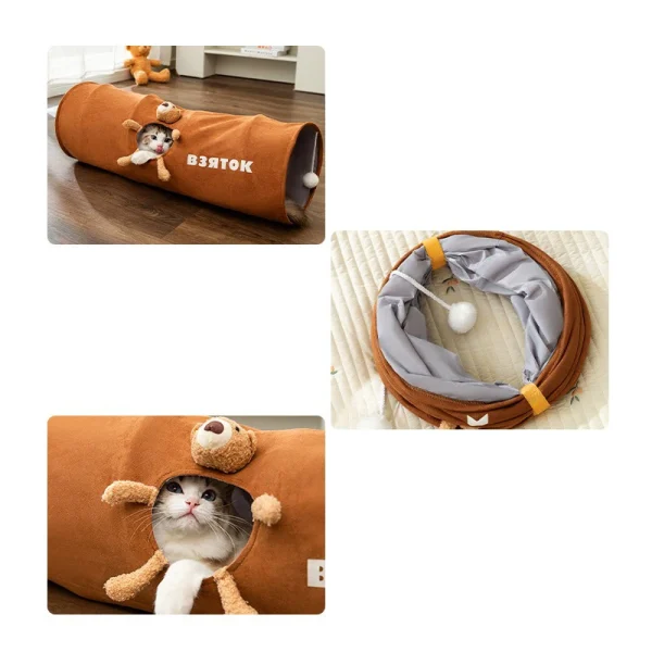 Cats Bed Tunnel Dog Mat Houses and Habitats Pet Products Goods Beds Accessories Accessory Basket All Puppy Cushions Things House - Image 5